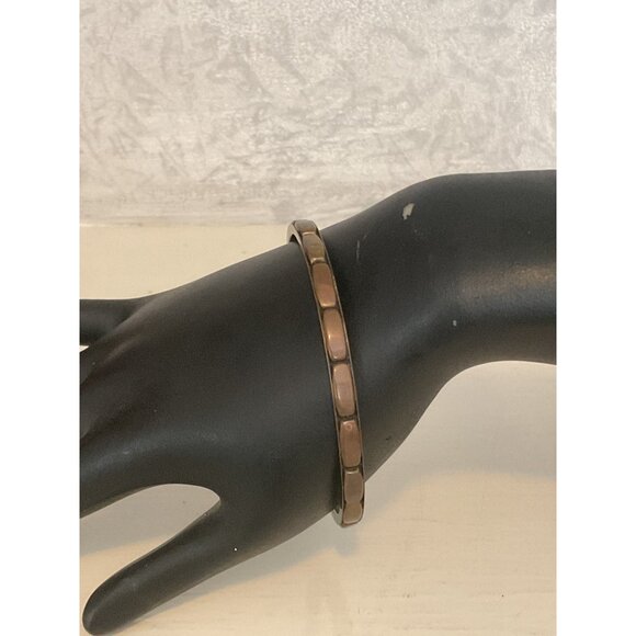 Vintage Copper Bracelet With Chunky Square Links For Women & Men - Picture 1 of 4